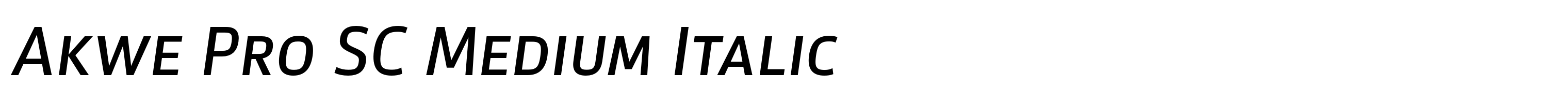 Akwe Pro SC Medium Italic